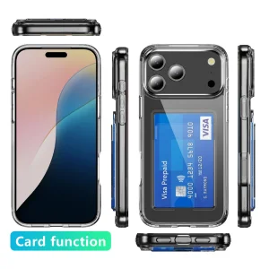 Калъф Card Holder за iPhone 17 Pro Max, прозрачен 5
