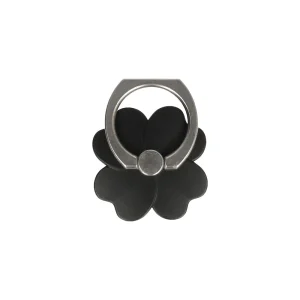 Държач за телефон Ring Flower, черно цвете