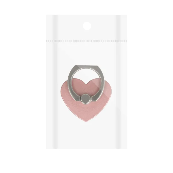 Phone holder Ring Heart, pink heart 2