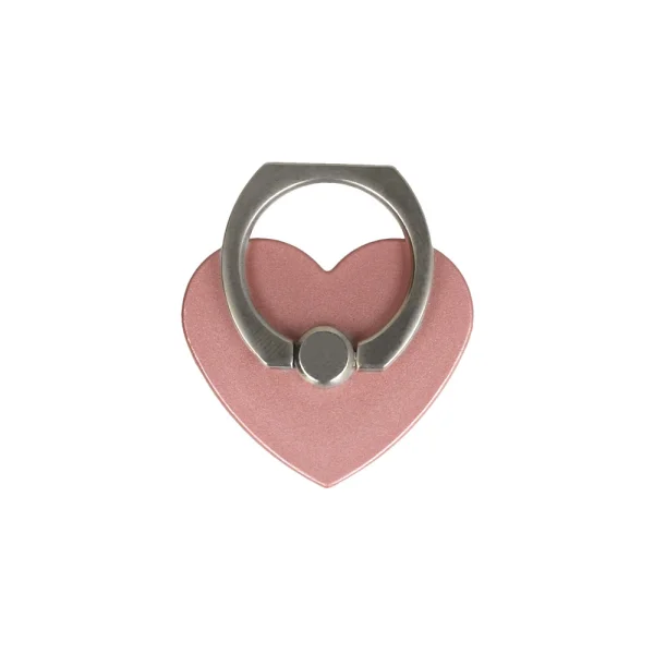 Phone holder Ring Heart, pink heart 1