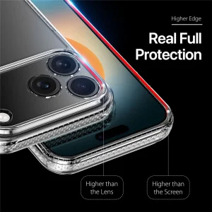 Shockproof Acrylic case for iPhone 17 Pro, transparent 3