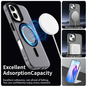 Plastic case Anti Drop Hybrid MagSF for iPhone 17, black 3