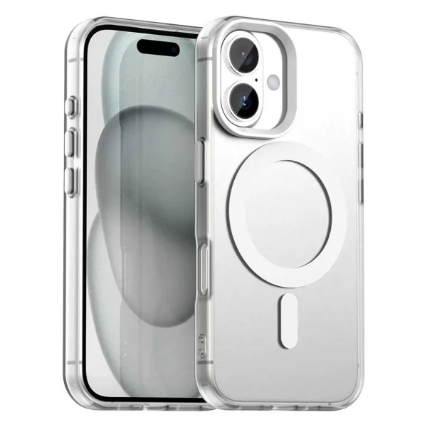 Plastic case Anti Drop Hybrid MagSF for iPhone 17, white 1
