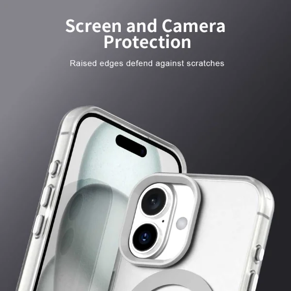 Plastic case Anti Drop Hybrid MagSF for iPhone 17, white 6