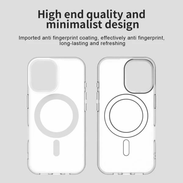 Plastic case Anti Drop Hybrid MagSF for iPhone 17, white 5
