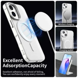 Plastic case Anti Drop Hybrid MagSF for iPhone 17, white 3