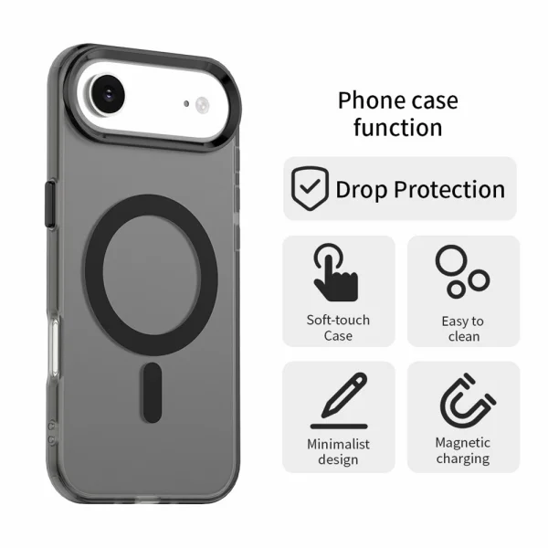 Plastic case Anti Drop Hybrid MagSF for iPhone 17 Air, black 2