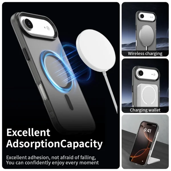 Plastic case Anti Drop Hybrid MagSF for iPhone 17 Air, black 3