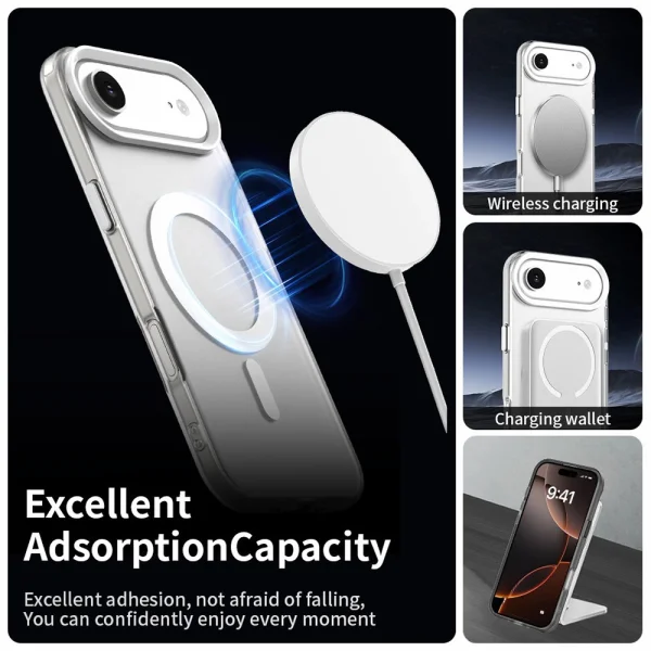Plastic case Anti Drop Hybrid MagSF for iPhone 17 Air, white 3