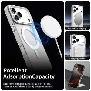 Plastic case Anti Drop Hybrid MagSF for iPhone 17 Pro, white 3