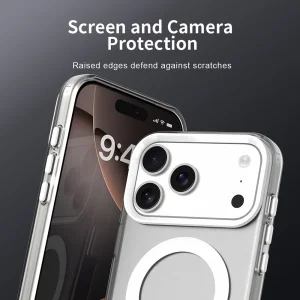 Plastic case Anti Drop Hybrid MagSF for iPhone 17 Pro, white 6