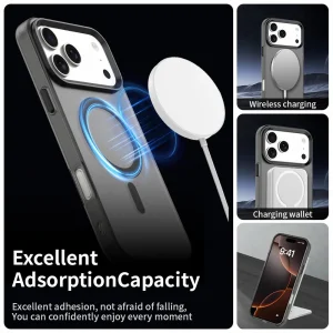 Пластмасов калъф Anti Drop Hybrid MagSF за iPhone 17 Pro Max, Черен 3