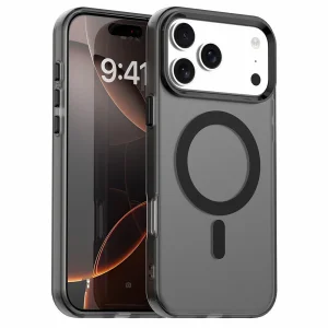 Пластмасов калъф Anti Drop Hybrid MagSF за iPhone 17 Pro Max, Черен