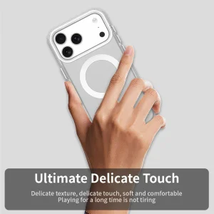 Пластмасов калъф Anti Drop Hybrid MagSF за iPhone 17 Pro Max, бял 6