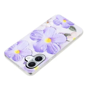 Silicone case for iPhone 17, Purple flowers 4