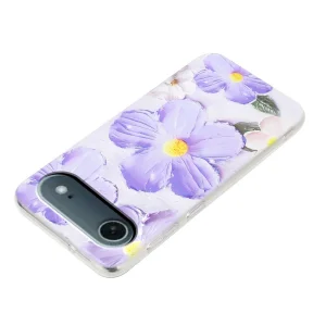Силиконов калъф за iPhone 17 Air, лилави цветчета 4