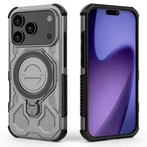Калъф Magnetic Metal Kickstand за iPhone 17 Pro, сив 6