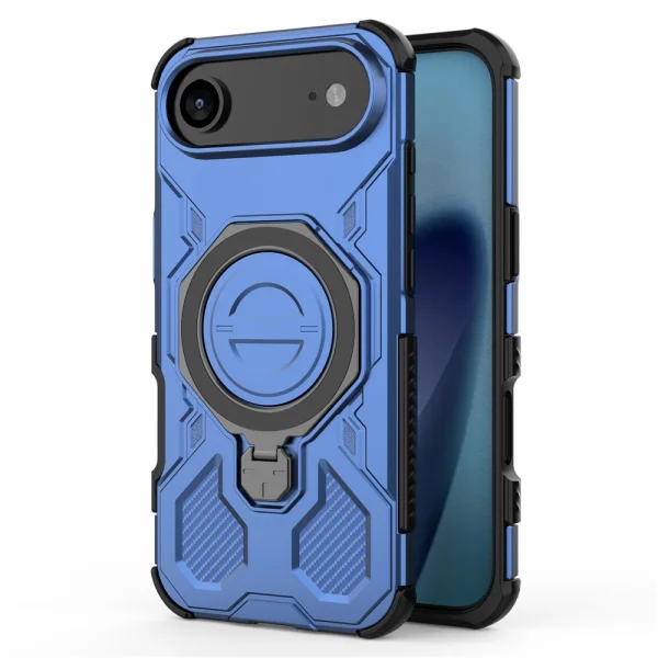 Magnetic Metal Kickstand Case for iPhone 17 Air, blue 4