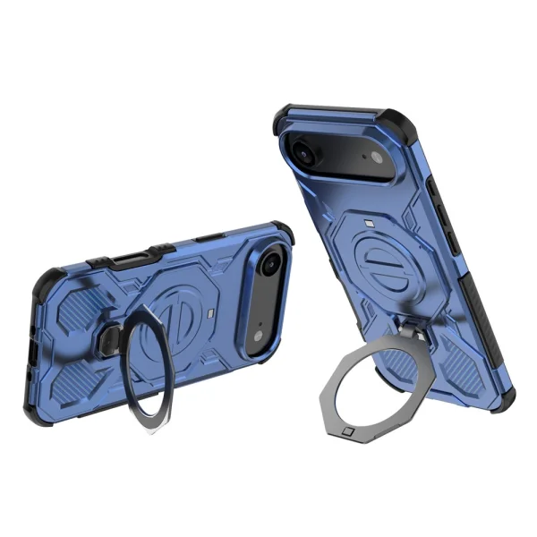 Magnetic Metal Kickstand Case for iPhone 17 Air, blue 2