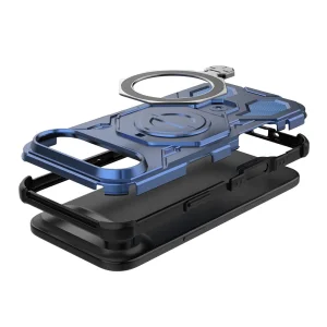 Magnetic Metal Kickstand Case for iPhone 17 Air, blue 3