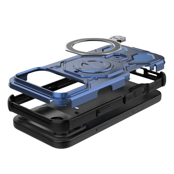 Калъф Magnetic Metal Kickstand за iPhone 17 Pro, син 4