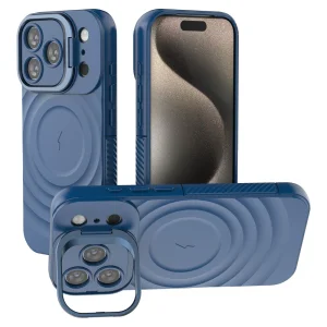 Силиконов калъф MagSF Kickstand за iPhone 17 Pro, син