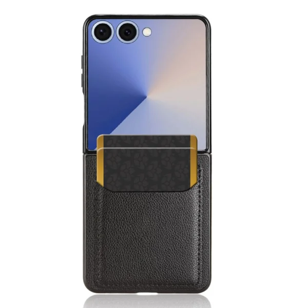 Калъф  Litchi Texture Card Holder за Samsung Galaxy Z Flip7 5G, черен 3