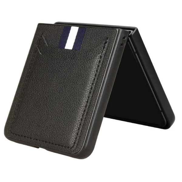 Калъф  Litchi Texture Card Holder за Samsung Galaxy Z Flip7 5G, черен 2