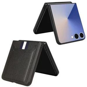 Калъф  Litchi Texture Card Holder за Samsung Galaxy Z Flip7 5G, черен 4