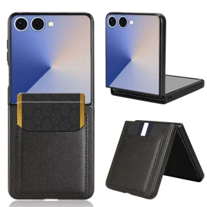 Калъф  Litchi Texture Card Holder за Samsung Galaxy Z Flip7 5G, черен