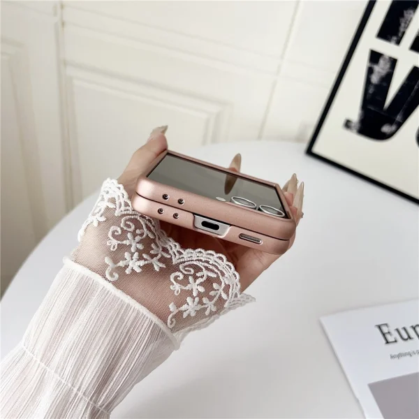 Калъф Ring Holder Anti Drop за Samsung Galaxy Z Flip7 5G, розов 4