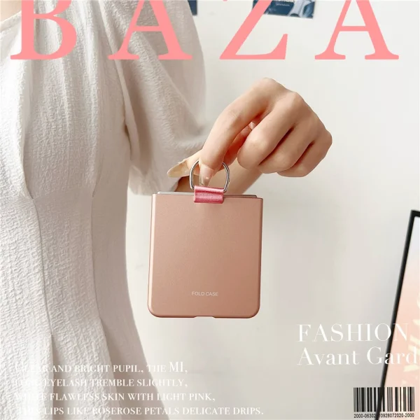Калъф Ring Holder Anti Drop за Samsung Galaxy Z Flip7 5G, розов 5