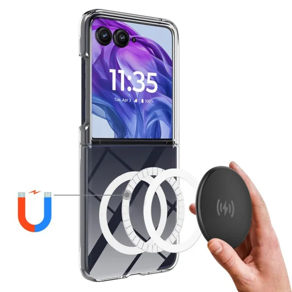 Калъф Acrylic MagSF за Motorola Razr Ultra 2025 5G / Razr 60 Ultra 5G, прозрачен 2