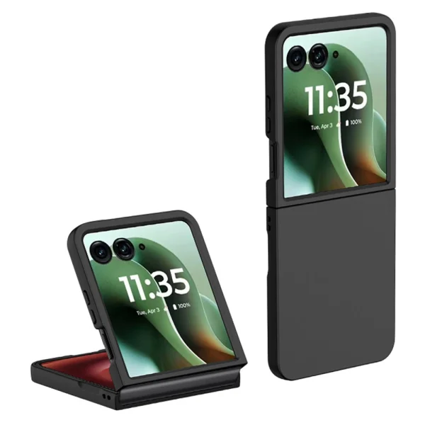 Пластмасов калъф Rubberized за Motorola Razr 60 Ultra 5G, черен 1