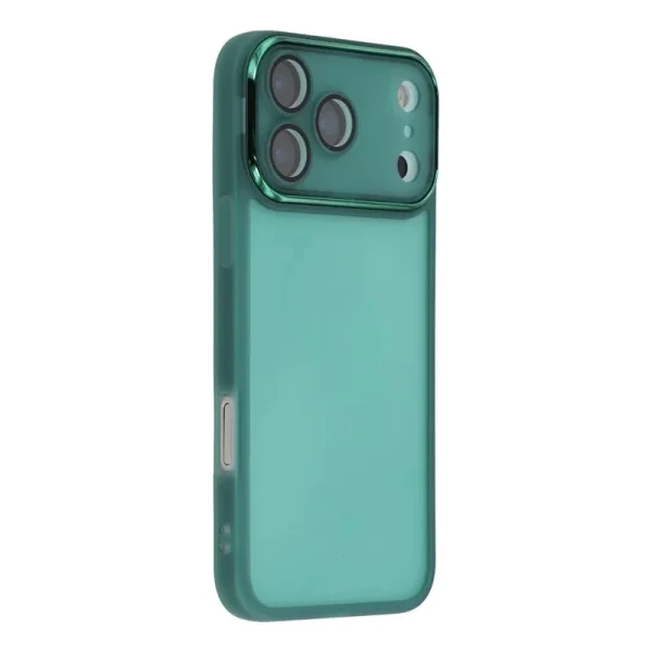 Силиконов калъф със стъклен протектор Wanlonfeng Dksm за iPhone 17 Pro, Зелен 2