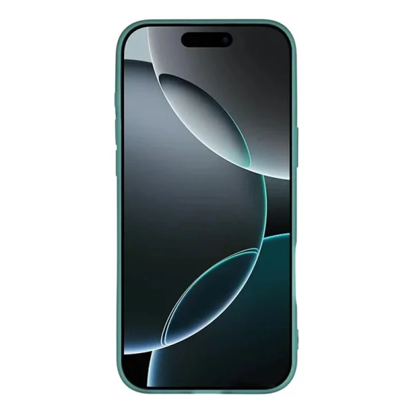 Силиконов калъф със стъклен протектор Wanlonfeng Dksm за iPhone 17 Pro, Зелен 3