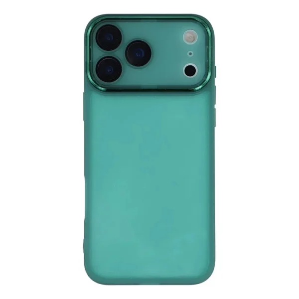 Силиконов калъф със стъклен протектор Wanlonfeng Dksm за iPhone 17 Pro, Зелен 4