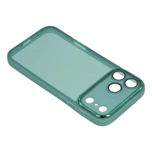 Силиконов калъф със стъклен протектор Wanlonfeng Dksm за iPhone 17 Pro, Зелен 6