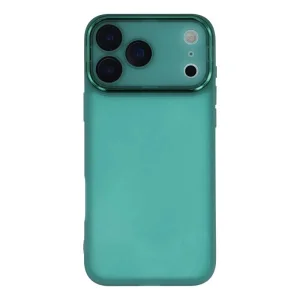Силиконов калъф със стъклен протектор Wanlonfeng Dksm за iPhone 17 Pro, Зелен 4