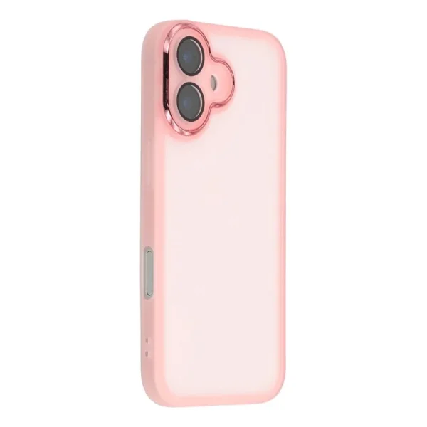 Silicone case with glass protector Wanlonfeng Dksm for iPhone 17, pink 2