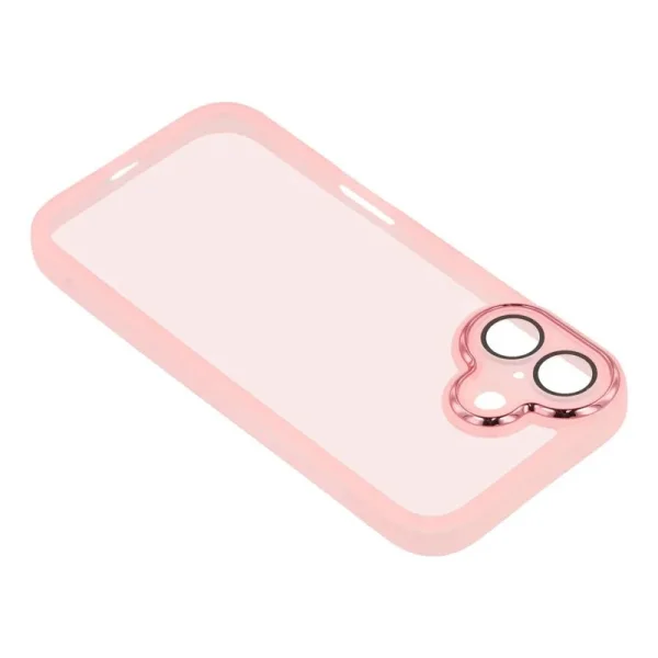 Silicone case with glass protector Wanlonfeng Dksm for iPhone 17, pink 6