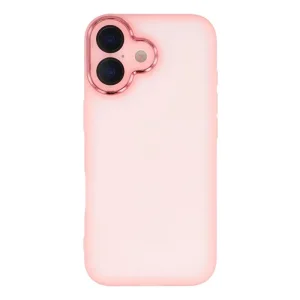 Silicone case with glass protector Wanlonfeng Dksm for iPhone 17, pink 4