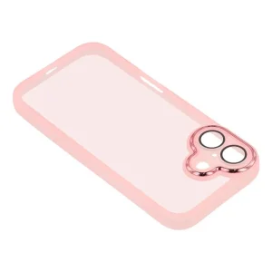 Silicone case with glass protector Wanlonfeng Dksm for iPhone 17, pink 6