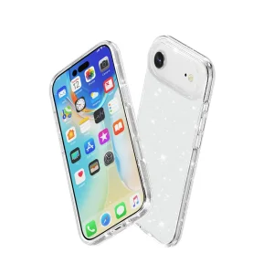 Glitter Shiny case for iPhone 17 Air, transparent with glitter particles 4