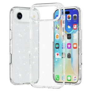 Калъф Glitter Shiny за iPhone 17 Air, прозрачен с бляскави частици