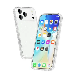 Калъф Glitter Shiny за iPhone 17 Pro, прозрачен с бляскави частици 4