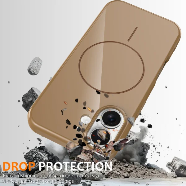 Силиконов калъф Magnetic MagSF за iPhone 17, кафяв 4