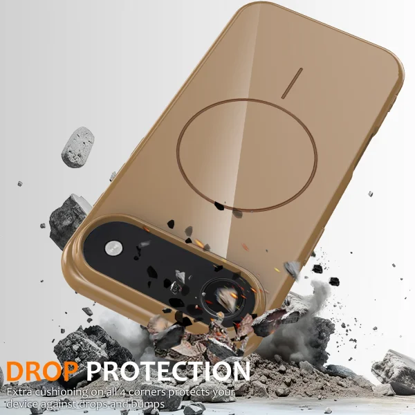 Silicone case Magnetic MagSF for iPhone 17 Air, brown 3