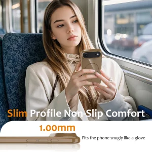 Silicone case Magnetic MagSF for iPhone 17 Air, brown 6