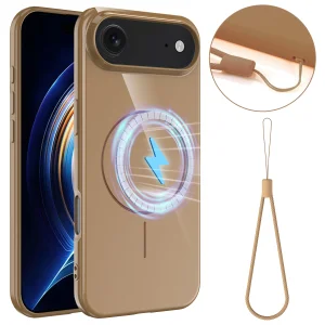 Силиконов калъф Magnetic MagSF за iPhone 17 Air, кафяв